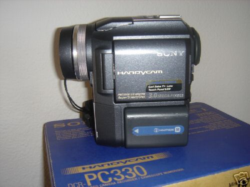 Sony DCR-PC330 with stickers attached